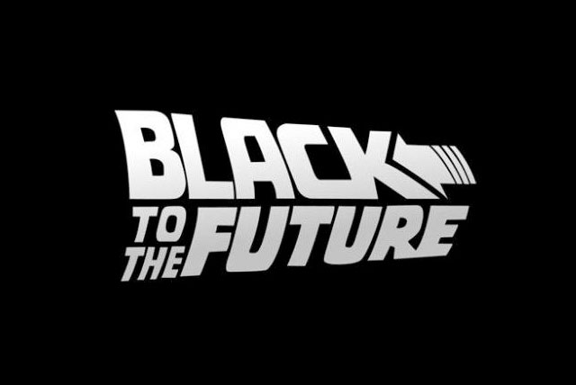 Image of a Black To The Future Logo for Black History Month.