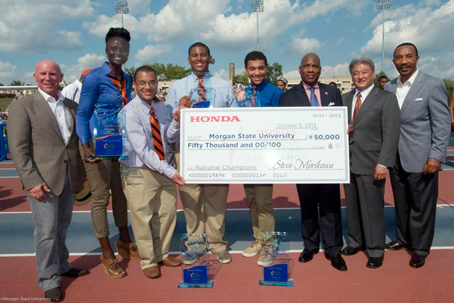 HCASC Grant presentation to the 2013 National Champions atat Morgan State Homecoming.