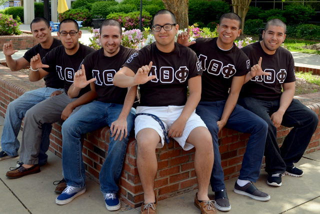 Johnson C. Smith University students and founders of the Lambda Theta Phi Latin Fraternity, Inc.