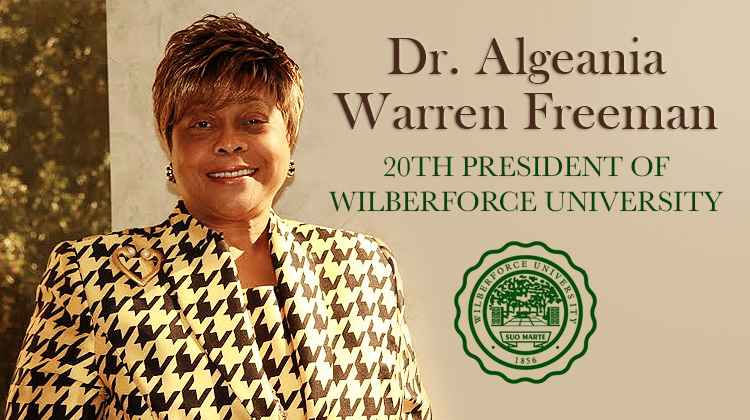 Wilberforce University announces Dr. Algeania Warren Freeman as its new president on September 29, 2014.