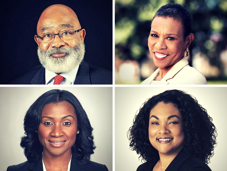 Recently appointed HBCU Presidents: top left, Willie Larkin (Grambling State University), Top right, Mary Schmidt Campbell (Spelman College), Bottom left, Tashni Dubroy (Shaw University), and bottom right Maria Thompson (Coppin State University).