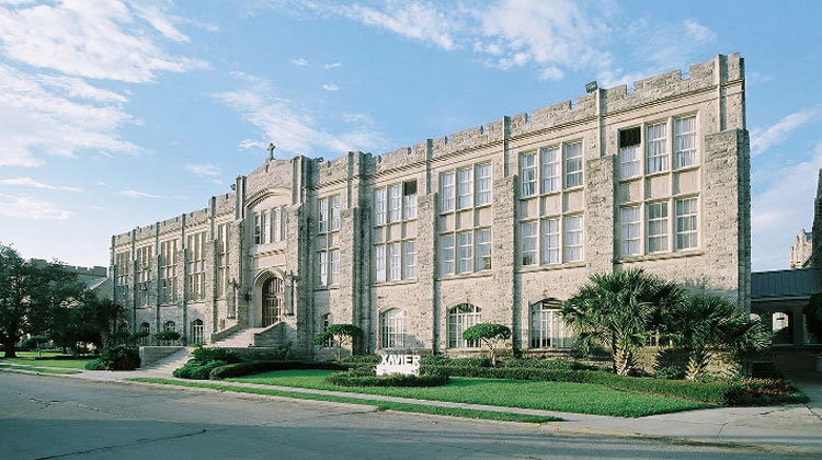 The Xavier University of Louisiana historic U-shaped, gothic administration building completed in 1933.