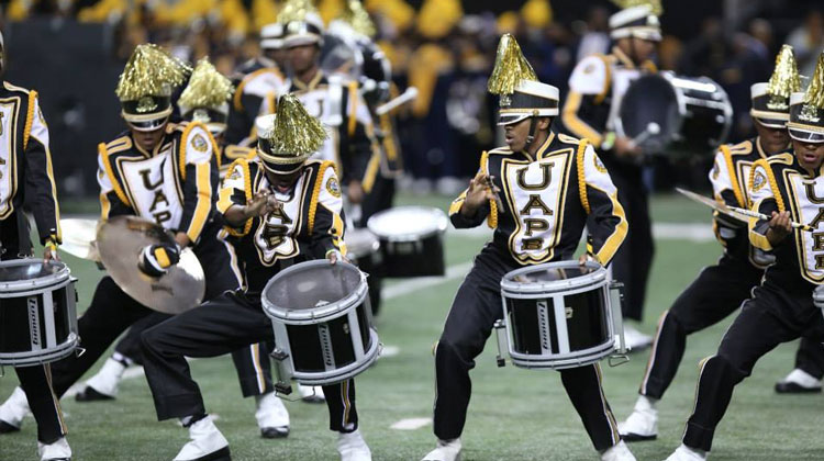 The Marching Musical Machine of the Mid-South performs at the 2014 Honda Battle of the Bands in the Georgia Dome. (Photo via Honda Battle of the Bands).