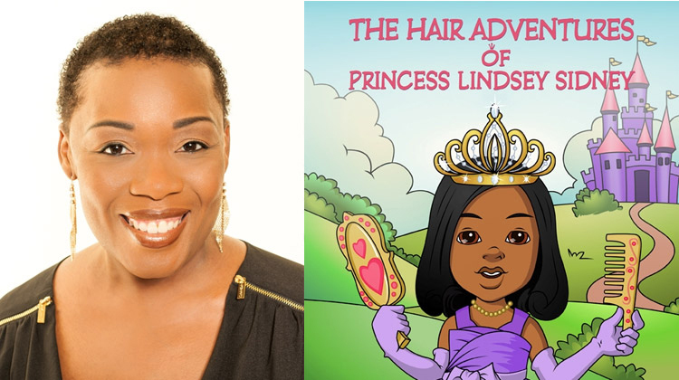 Author Eartha Dunston and her book The Hair Adventures of Princess Lindsey Sidney