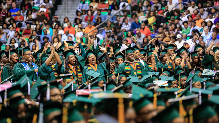 Student Experience: Florida A&M University class of 2015 rejoice during the Graduation Commencement.