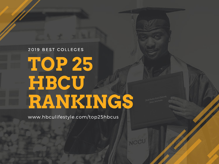 HBCU Rankings 2019: North Carolina Central University graduate points to his degree during an NCCU commencement ceremony.